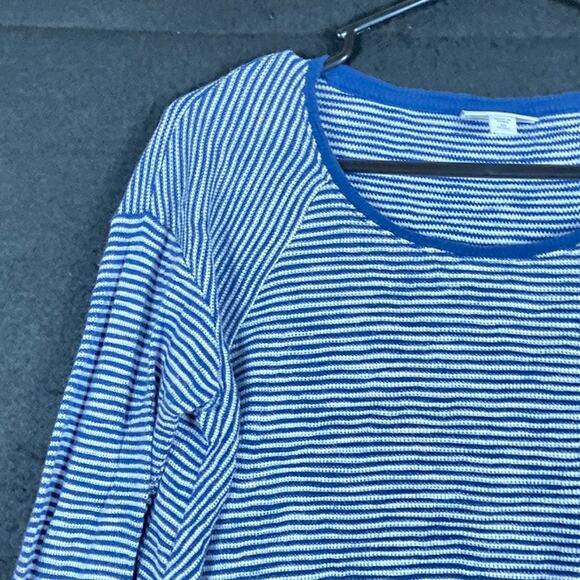 J Jill Womens Sweater Blue Striped Crew Neck Long Sleeve Modal Blend XS Petite - Picture 4 of 12